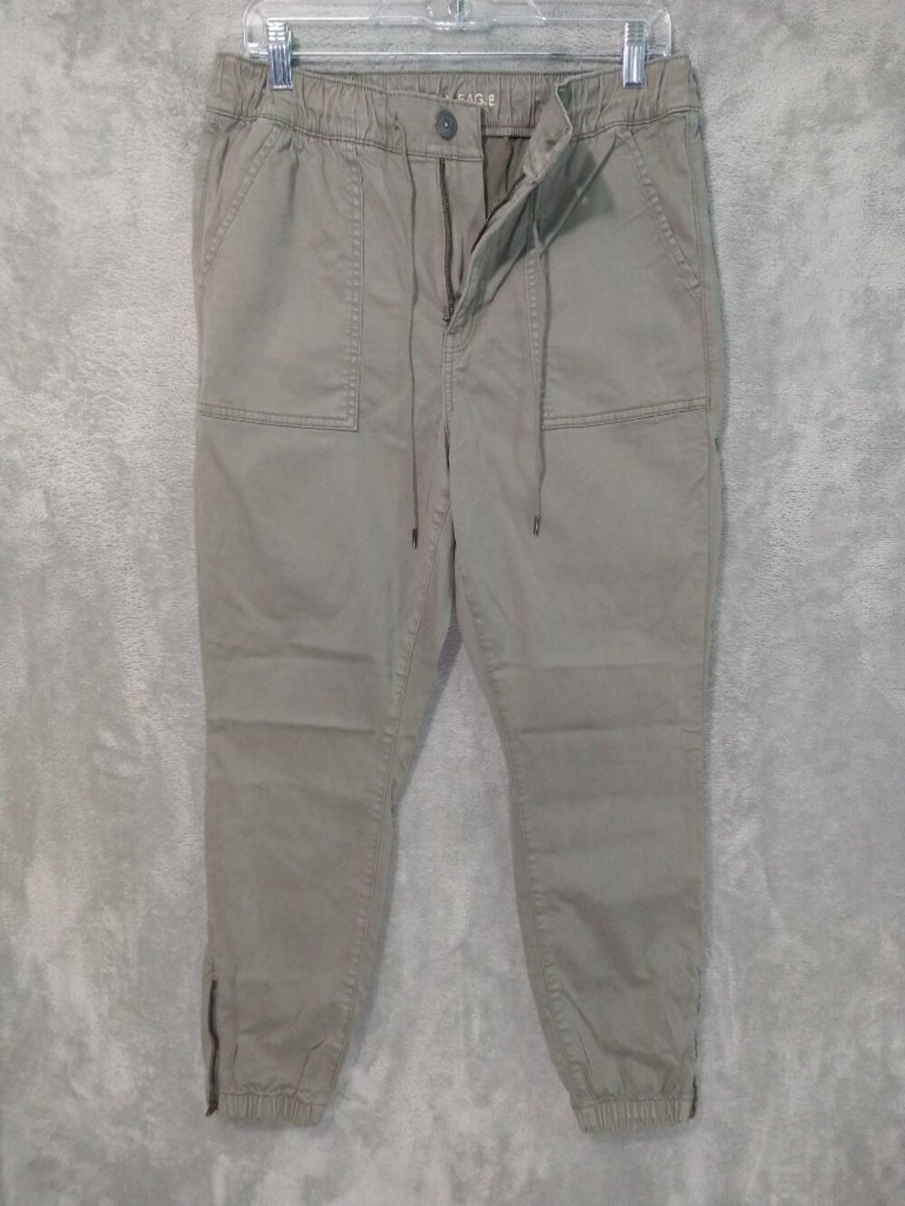 American Eagle Pants Womens 14 Green Super Stretch Joggers Casual Outdoor